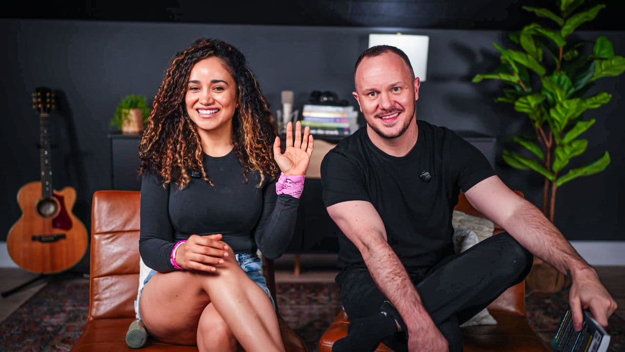 Veronica and Stephen Davis together in their studio